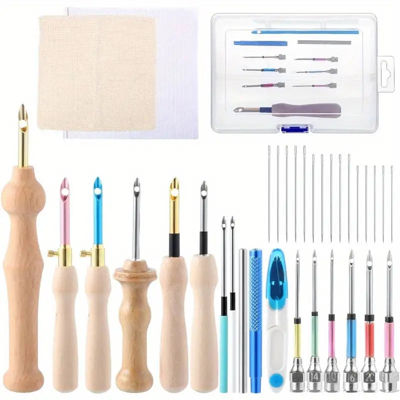 Kit de Broderie cu Ace de Perforare (Set de 35 de Piese)