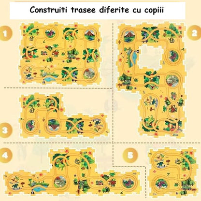 Puzzle Interactiv cu Circuite de Vehicule (Set de 15 piese)