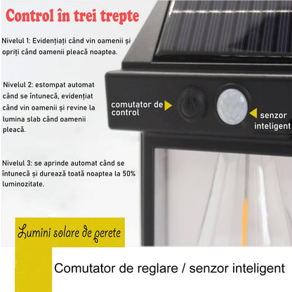 Felinar Solar LED cu Senzor de Miscare